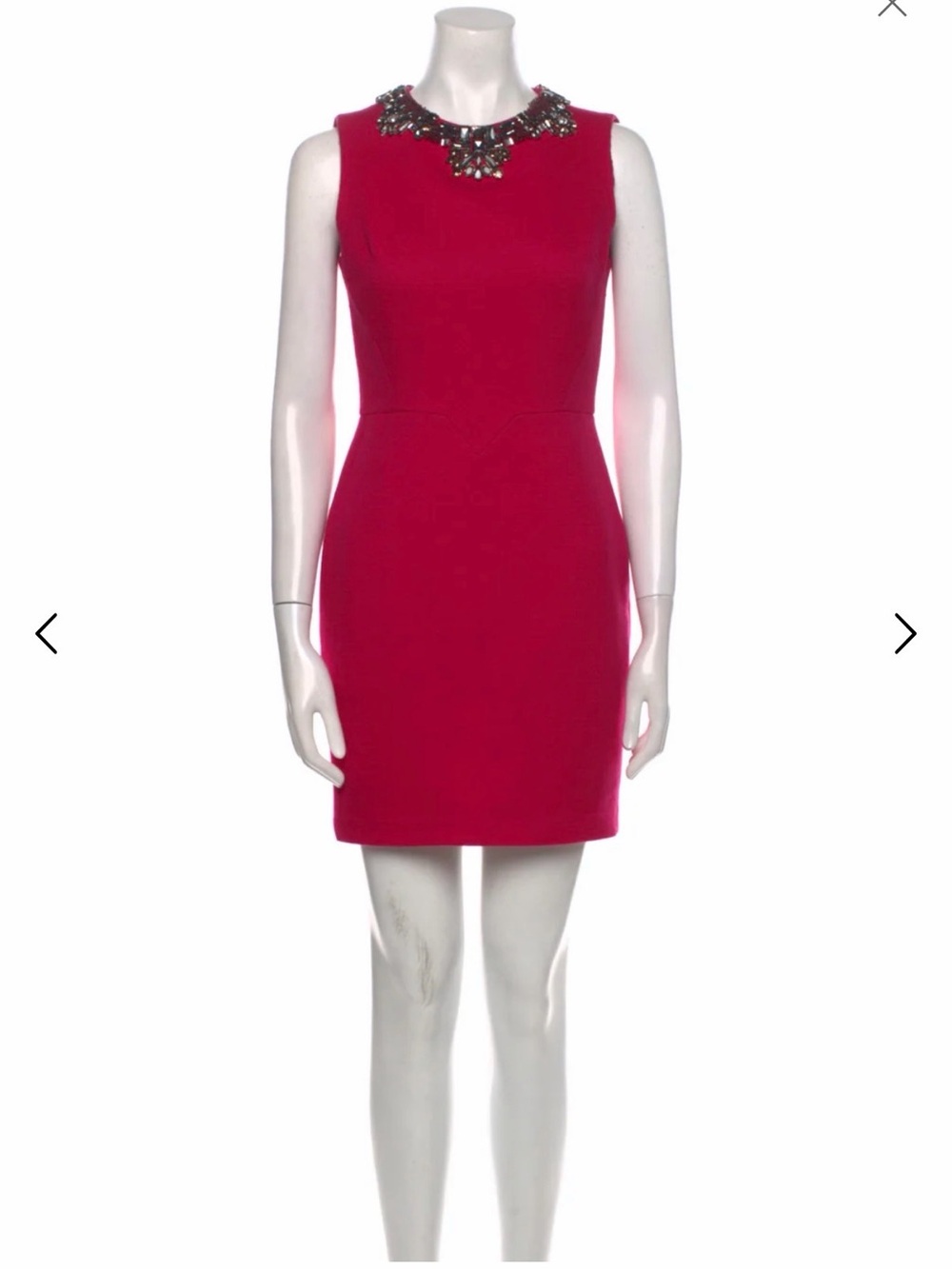3.1 Phillip Lim Fuchsia Embellished Collar Sheath Mini Dress